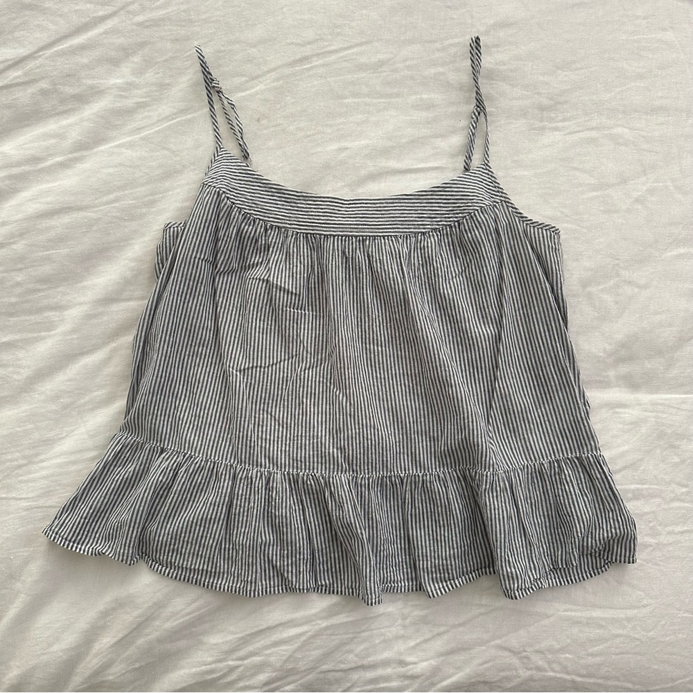 J.Crew Striped Blue Babydoll Camisole